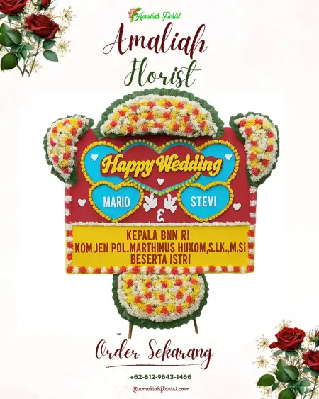 Papan Bunga Pernikahan Way Tias